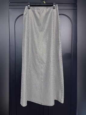 Ronni Nicole Vintage Black and White Gingham Maxi Skirt